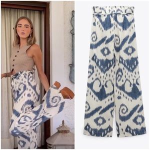 𝗡𝗪𝗧 𝗭𝗮𝗿𝗮 •  Printed Trousers With Belt